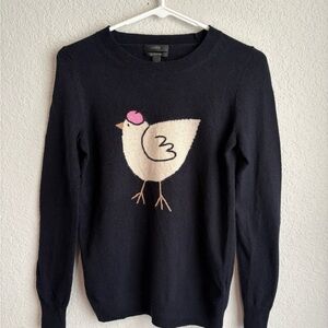 J. Crew French Hen Sweater Cashmere Navy XS